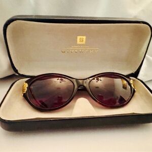 GIVENCHY SUNGLASSES with Case
Vintage Tortoise Shell Gold Accents 
Made in Italy